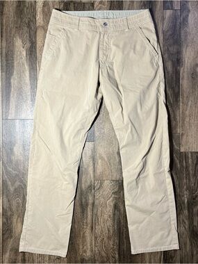 Kuhl Slax Enduro Beige Gorpcore Hiking Straight Leg Pants Mens 34x32 KLASSIK Fit